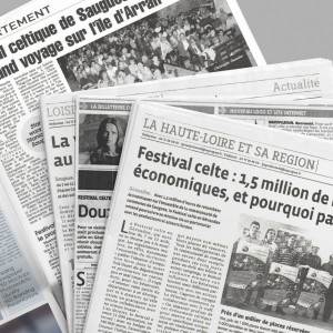 publications sur le Festival celte en Gévaudan dans la presse quotidienne