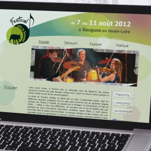 La home page du site web du Festival